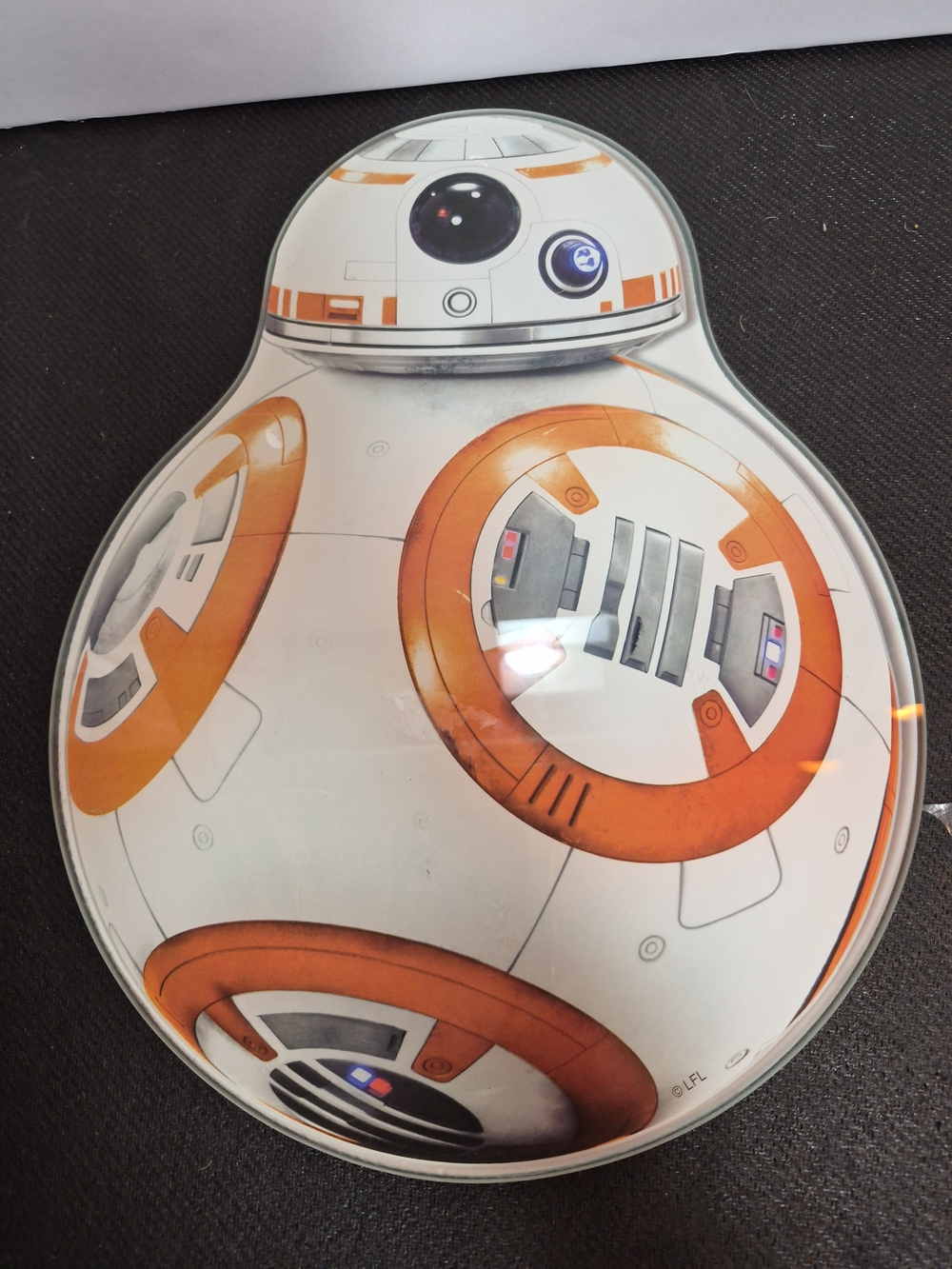 Star Wars BB-8 Character Glass cutting board serving tray 12 in Novelty Shape